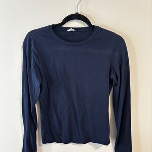 Garage Navy Long-Sleeve Crewneck Tee